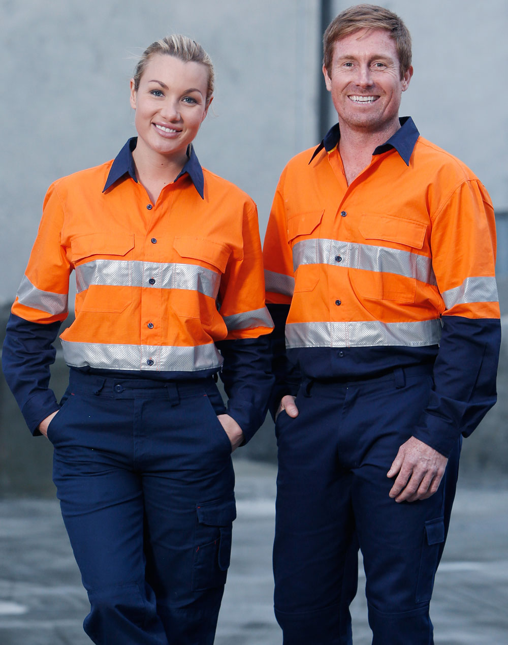 LONG SLEEVE SAFETY SHIRT - SW69 - Australian Industrial Wear | SKG Uniforms